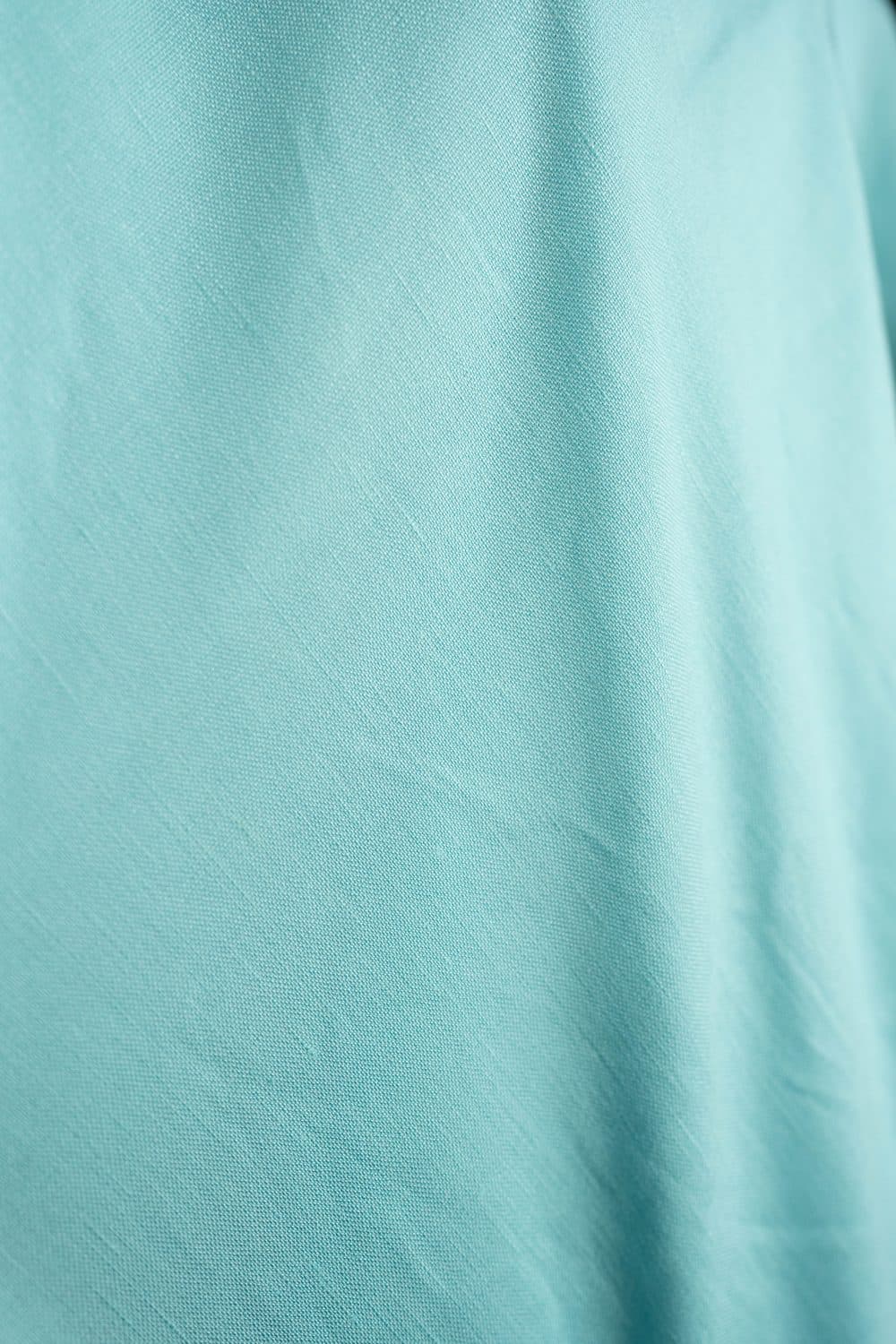 Supple Weave in Aqua Blue (Natural slubs relaxing into a smoother, gentler hand over time)
